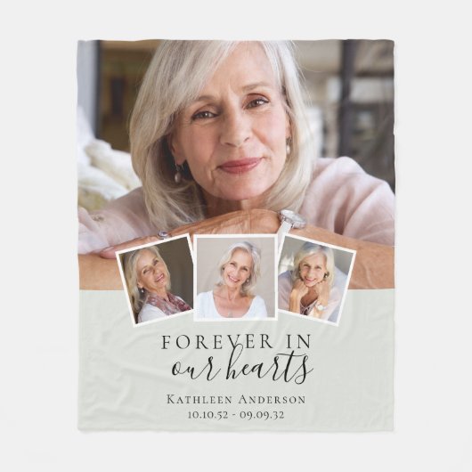 永遠に私たちのハート記念記念の記念品 フリースブランケット (正面)