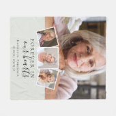 永遠に私たちのハート記念記念の記念品 フリースブランケット (正面(横))