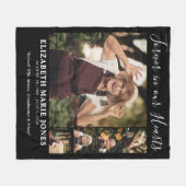 永遠に私たちのハート詩の献上品の写真記念 フリースブランケット (正面(横))