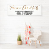 永遠に私たちのハート金ゴールド手書きタイポグラフィ 横断幕 (インサイチュ)