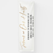 永遠に私たちのハート金ゴールド手書きタイポグラフィ 横断幕 (縦)