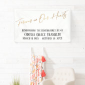 永遠に私たちのハート金ゴールド手書きタイポグラフィ 横断幕 (インサイチュ)