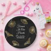 永遠に私たちのハート金ゴールド花葬儀 ペーパープレート (パーティー)