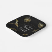 永遠に私たちのハート金ゴールド花葬儀 ペーパープレート (傾斜あり)