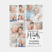 永遠に私たちのハート10フォトコラージュ記念 フリースブランケット (正面)