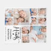 永遠に私たちのハート10フォトコラージュ記念 フリースブランケット (正面(横))