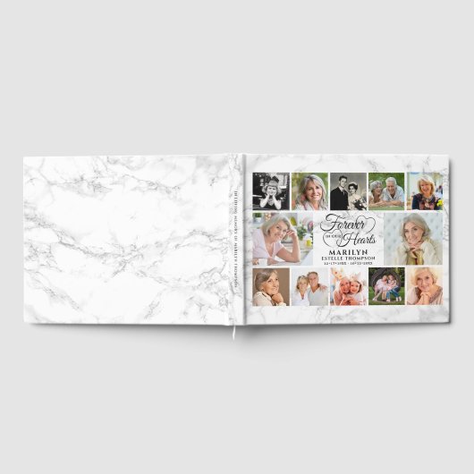 永遠に私たちのハート12フォトコラージュ ゲストブック (全面)