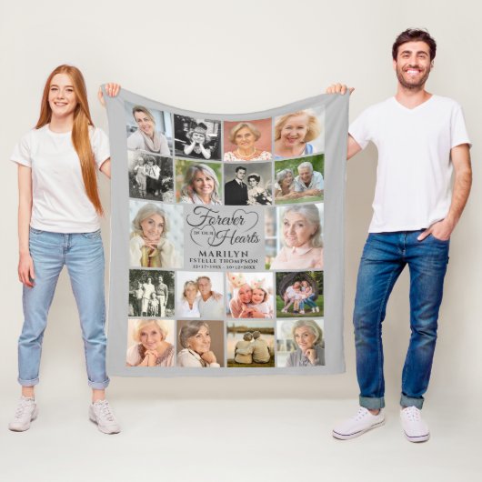 永遠に私たちのハート18フォトコラージュ フリースブランケット (インサイチュ)