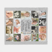 永遠に私たちのハート18フォトコラージュ フリースブランケット (正面(横))