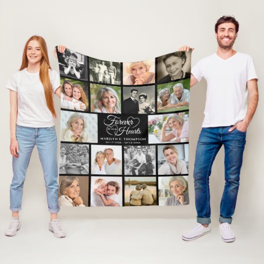 永遠に私たちのハート18写真記念 フリースブランケット (インサイチュ)