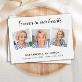 永遠に私たちのハート3写真葬儀祈りの言葉カード