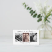 永遠に私たちのハート3写真葬儀祈りの言葉カード 名刺 (スタンド正面)