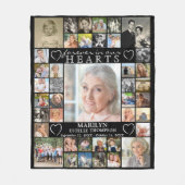 永遠に私たちのハート40フォトコラージュ フリースブランケット (正面)