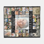 永遠に私たちのハート40フォトコラージュ フリースブランケット (正面(横))