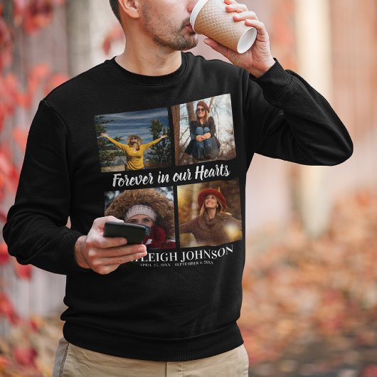 永遠に私たちのハート |フォトコラージュ記念碑 スウェットシャツ
