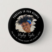 永遠に私たちのハート | ブラシ仕上げ効果写真 缶バッジ (正面)