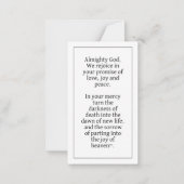 永遠に私たちのハート | メモブックマーク祈りの言葉 ノートカード (裏面)