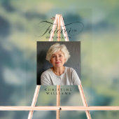 "永遠に私たちのハート"メモリアル、名前、写真 アクリルサイン (ニュートラル)