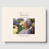 "永遠に私たちのハート"メモリアル、名前、写真 ゲストブック (正面)