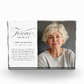 "永遠に私たちのハート"メモリアル、名前、写真 フォトブロック (正面)