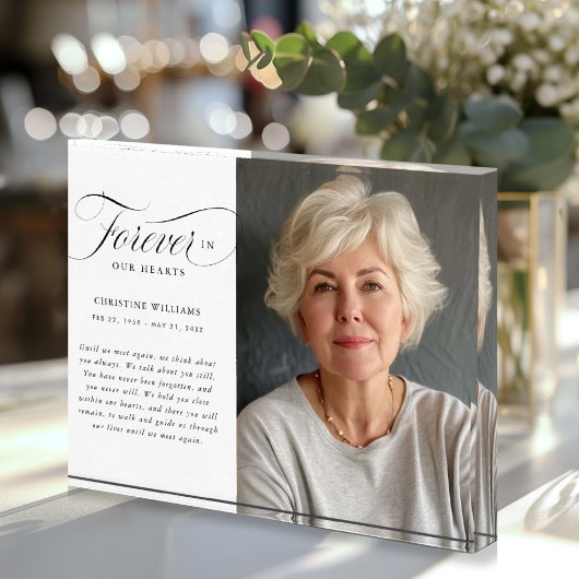 "永遠に私たちのハート"メモリアル、名前、写真 フォトブロック