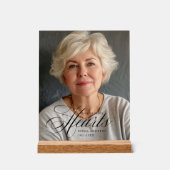 「永遠に私たちのハート」写真葬儀記念碑 アクリルサイン (正面)