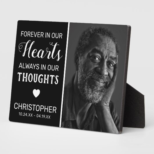 永遠に私たちのハート |家族記念碑 フォトプラーク (側面)