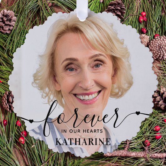 永遠に私たちのハート-悔やみや弔慰記念碑 オーナメントカード