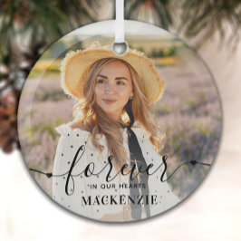 永遠に私たちのハート-悔やみや弔慰記念碑 ガラスオーナメント