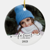 永遠に私たちのハート-悔やみや弔慰記念碑 セラミックオーナメント (裏面)