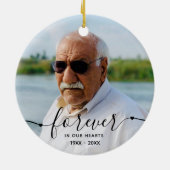 永遠に私たちのハート-悔やみや弔慰記念碑 セラミックオーナメント (裏面)