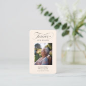 「永遠に私たちのハート」葬儀記念祈りの言葉 名刺 (スタンド正面)