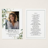 永遠に私たちのハートPsalm写真祈りの言葉カード (正面&裏面)