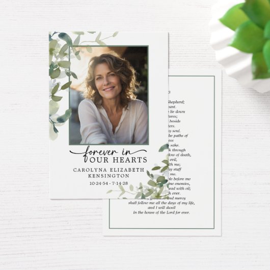 永遠に私たちのハートPsalm写真祈りの言葉カード (デスク)