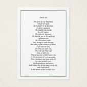 永遠に私たちのハートPsalm写真祈りの言葉カード (裏面)