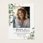 永遠に私たちのハートPsalm写真祈りの言葉カード (正面)