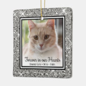 永遠に私たちの心の中に 猫 セラミックオーナメント (左)