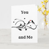 **永遠に私と一緒に**周年愛 カード (黄色い花)