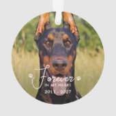 永遠に私のハートでカスタムペット犬の写真記念碑 オーナメント (裏面)