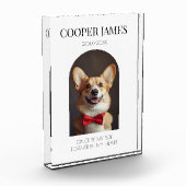 永遠に私のハートでペット損失記念記念キープサケ フォトブロック (左)