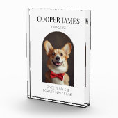 永遠に私のハートでペット損失記念記念キープサケ フォトブロック (右)