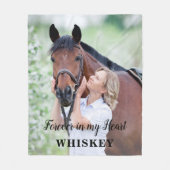 永遠に私のハートカスタムで馬の写真メモリアル フリースブランケット (正面)