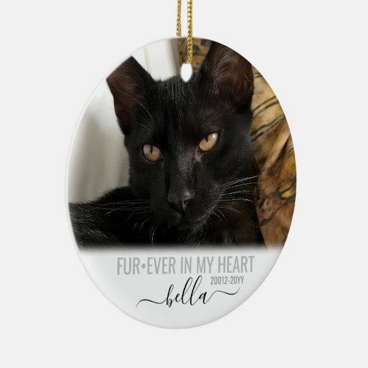 永遠に私のハートペット記念記念の記念品 セラミックオーナメント (右)