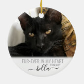 永遠に私のハートペット記念記念の記念品 セラミックオーナメント (裏面)