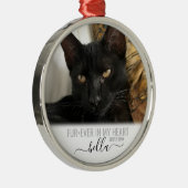 永遠に私のハートペット記念記念キープサーシルバー メタルオーナメント (右)