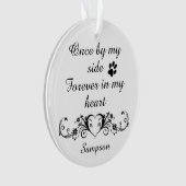 永遠に私のハートペット記憶パーソナライズされた オーナメント (正面)