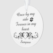 永遠に私のハートペット記憶パーソナライズされた オーナメント (正面)