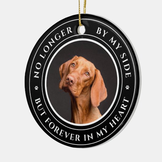 永遠に私のハート写真記念ペット セラミックオーナメント (左)