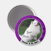 永遠に私のハート犬または猫記念碑 マグネット (正面/裏面)