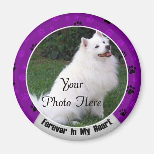 永遠に私のハート犬または猫記念碑 マグネット (正面)